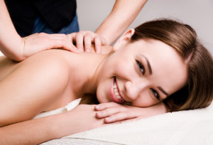 Women relaxing in spa salon